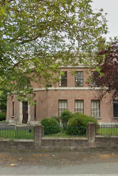 An image showing the front-side elevation of the former Whitehall Garda building, now Dublin City Mortuary